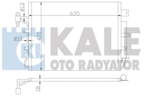 KALE LANDROVER Радиатор кондиционера Discovery III,Range Rover Sport 2.7TD 04- Kale oto radyator 378000 (фото 1)