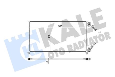 KALE FIAT Радиатор кондиционера Doblo,Punto 1.2/1.3JTD/1.9JTD 99- Kale oto radyator 378200