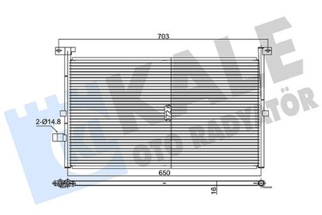 Радиатор кондиционера Ford Mondeo III Kale oto radyator 378700