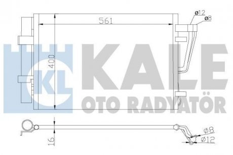 Радіатор кондиціонера Hyundai I30, Kia CeeD, Pro CeeD Kale oto radyator 379200