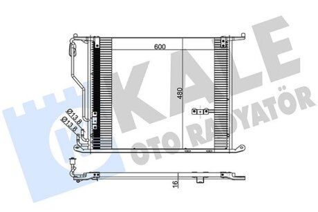 KALE DB Радиатор кондиционера S-Class W220 98- Kale oto radyator 381400