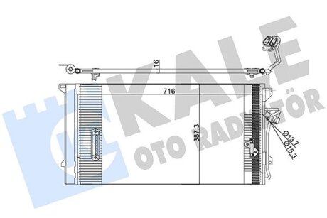 Радиатор кондиционера Audi Q7 - Porsche Cayenne - Volkswagen Touareg Condenser Kale oto radyator 382100