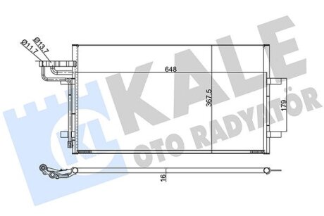 Радиатор кондиционера Ford C-Max, Focus C-Max, Focus II Kale oto radyator 386100