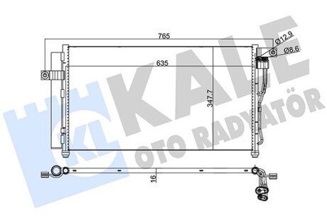 Радіатор кондиціонера Hyundai Accent III Kale oto radyator 386300