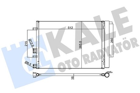 KALE HYUNDAI Радиатор кондиционера i20 08- Kale oto radyator 386500