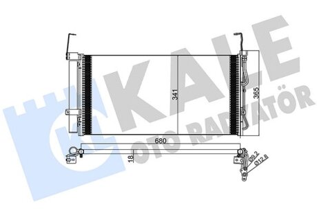 Радиатор кондиционера Hyundai Santa F? I (Sm) Condenser Kale oto radyator 386600