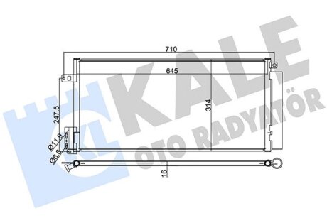 Радіатор кондиціонера Fiat Bravo II, Punto/Opel Corsa D Kale oto radyator 389100