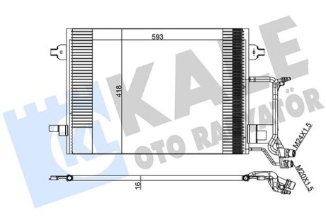 KALE VW Радиатор кондиционера Audi A4,Passat Kale oto radyator 390800