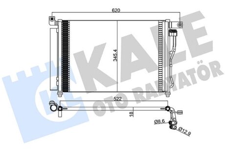 Радиатор кондиционера Hyundai Accent III Kale oto radyator 391400