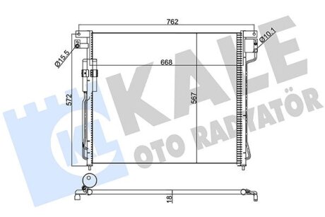 Радиатор кондиционера Nissan Np300 Navara, Pathfinder III Kale oto radyator 393200