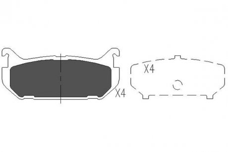 PARTS MAZDA Тормозные колодки задн.626 92-97, Xedos-6 92-96 KAVO KBP-4508