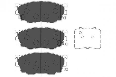 Тормозные колодки передние Mazda 323/626 97-04 KAVO KBP-4509