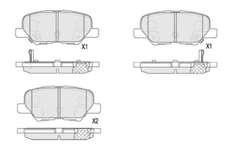 PARTS MITSUBISHI Колодки торм.задние Outlander 12-, ASX, CITROEN C4 Aircross, MAZDA 6 KAVO KBP-5551