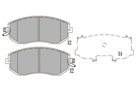 Комплект гальмівних колодок KAVO KBP-8025