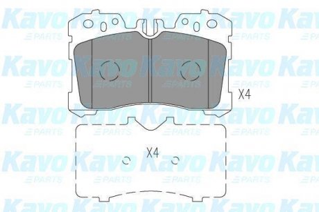 Комплект гальмівних колодок KAVO KBP-9150