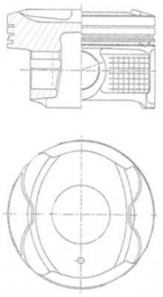 Поршень двигуна TOYOTA 71,00 KOLBENSCHMIDT 41250600 (фото 1)