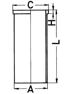 Гильза DB OM314/362/356/364/366 с буртиком KOLBENSCHMIDT 89 178 190