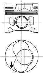 Поршень STD KOLBENSCHMIDT 94 428 700 (фото 1)