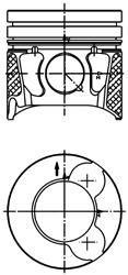 Поршень двигуна KOLBENSCHMIDT 99700610