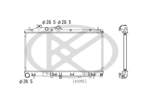Радіатор, система охолодження двигуна KOYORAD PL092532