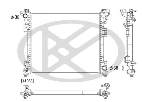 Радіатор, система охолодження двигуна KOYORAD PL332246