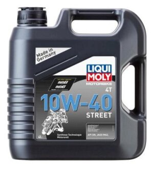 ОЛИВА МОТОРНА НС-СИНТЕТИЧНА MOTORBIKE 4T 10W-40 STREET 4Л LIQUI MOLY 1243