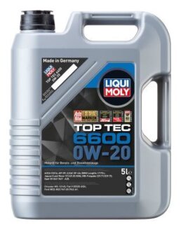 ОЛИВА МОТОРНА TOP TEC 6600 0W-20 5Л LIQUI MOLY 21411