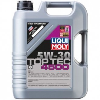 ОЛИВА МОТОРНА TOP TEC 4500 5W-30 5Л LIQUI MOLY 2318 (фото 1)