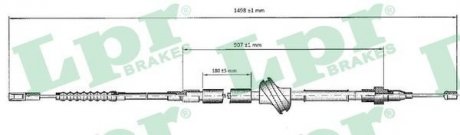 Трос ручного тормоза LPR C0033B
