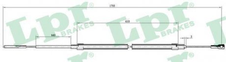 Трос ручного гальма LPR C0073B