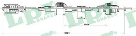 Трос зчеплення LPR C0125C