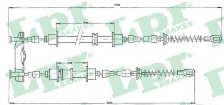 Трос ручного тормоза LPR C0534B