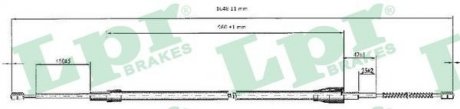 Трос ручного тормоза LPR C0812B