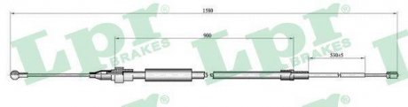 Трос ручного гальма LPR C0967B