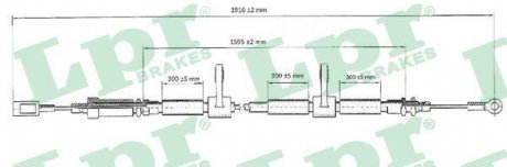 Трос ручного тормоза LPR C0985B