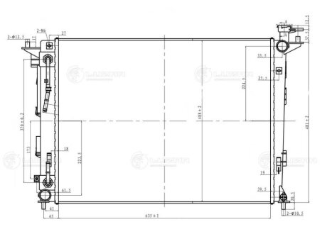 Радиатор охлаждения Sportage III (10-)/iX35 (10-) 2.0i/2.4i AT (Словакия) (635*478*16) LUZAR LRc 081S5