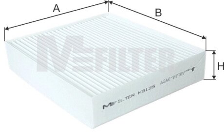 ФИЛЬТР САЛОНА Smart ForFour/Mitsubishi Colt 1.1-1.5 04-12 M-FILTER K 9125