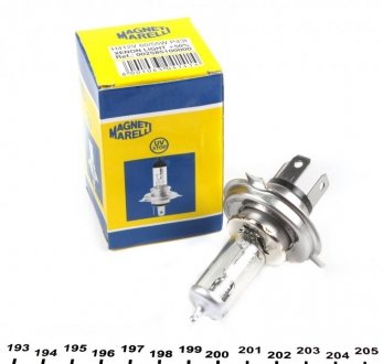 Лампа галогенная H4 12V 60/55W MAGNETI MARELLI 002585100000