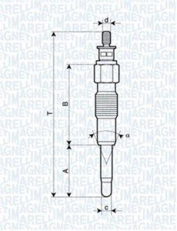 Свеча накала CITROEN JUMPER, RELAY FIAT DUCATO IVECO DAILY RENAULT MASTER II [] MAGNETI MARELLI 062900040304