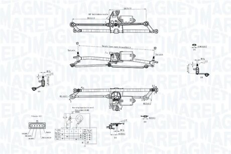Механізм склоочисників MAGNETI MARELLI 064351763010