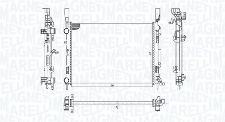 Радиатор системы охлаждения MAGNETI MARELLI 350213142600