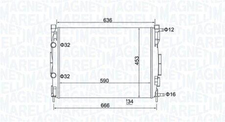 Радіатор двигуна MAGNETI MARELLI 350213153500