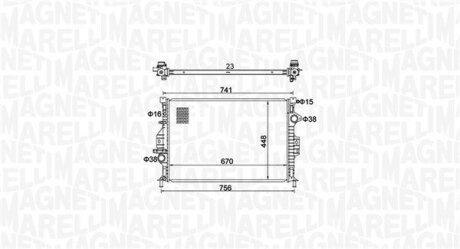 Радіатор системи охолодження MAGNETI MARELLI 350213157700