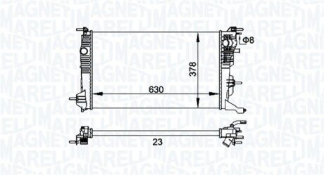 Радіатор системи охолодження MAGNETI MARELLI 350213158300 (фото 1)