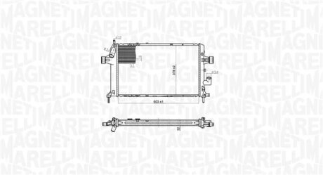 Радіатор, система охолодження двигуна MAGNETI MARELLI 350213176700