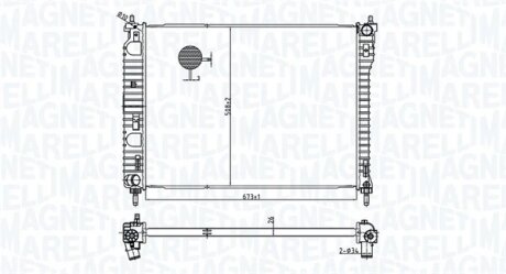 Радіатор, система охолодження двигуна MAGNETI MARELLI 350213179800