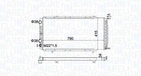 Радіатор, система охолодження двигуна MAGNETI MARELLI 350213180900