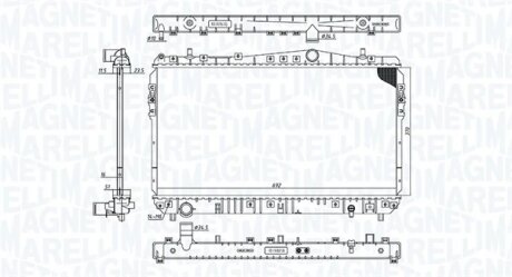 Радіатор, система охолодження двигуна MAGNETI MARELLI 350213197600