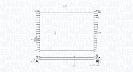 Радіатор, система охолодження двигуна MAGNETI MARELLI 350213199300