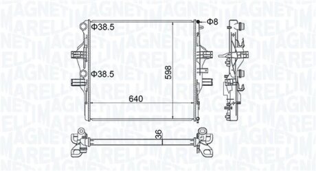 Радіатор двигуна MAGNETI MARELLI 350213204700